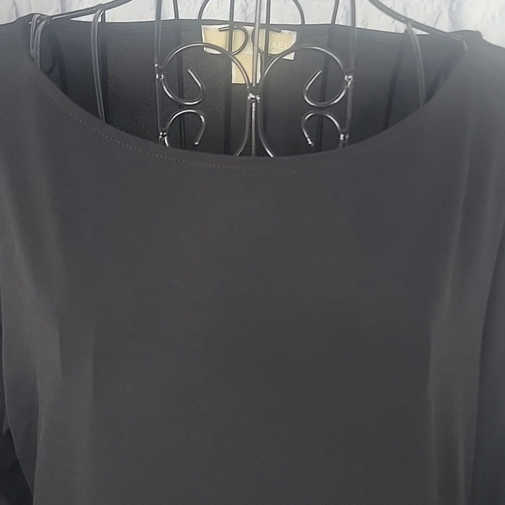 Michael Kors Black Bedazzled Long Sleeves‎ Blouse Medium